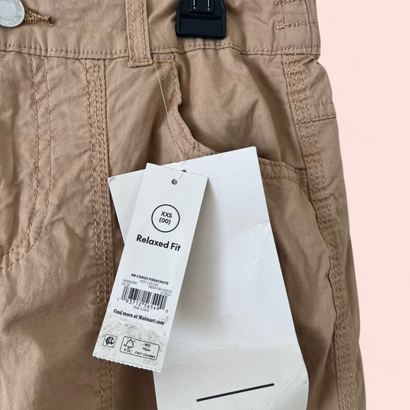 Women’s XXS 00 No Boundaries Khaki Cargo Parachute Adjustable Hem Pants - Picture 6 of 7
